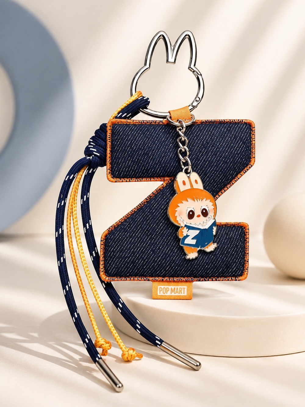 POP MART Labubu Monsters Pin for Love Letter Z Pendant Keychain BNIB